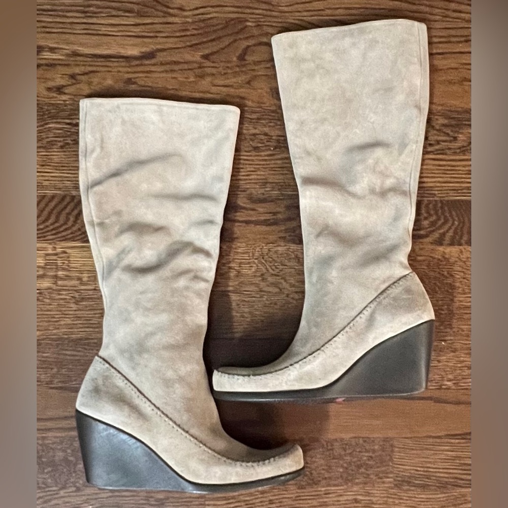 NWT Aerosoles Gather Round Mink Suede Tall Boots